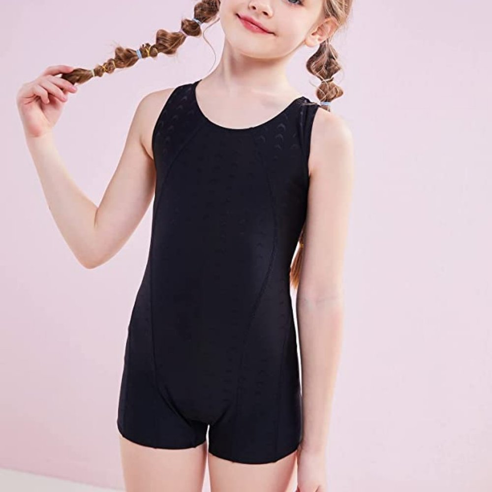 J·E Sterguard Girls' Swimwear One Piece Black Size 10    A193-73
